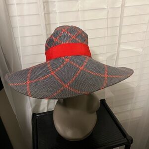 Lauren Ralph Lauren Gray Hat with Red Accents